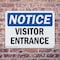 Signmission Visitor Entrance OSHA Notice Sign, Plastic, 10in W x 7in L, 2PK OS-2PACK-NS-P-710-L-18882 - alternate 3
